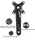 Closeup of 32T Aluminum MTB Crankset 170mm With 104 BCD Narrow Wide Chainring Bolts Included 74mm Mounting Hole Spacing CNC