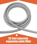 Flexible EPDM Rubber Expansion Joint Filler for Concrete Driveways and Cracks, 25 Feet Coiled Weather Resistant Strip