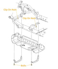 Diagram showing installation of Stainless Steel Gas Tank Strap Bolts Kit For Chevy Silverado 1999 To 2021 Select Models