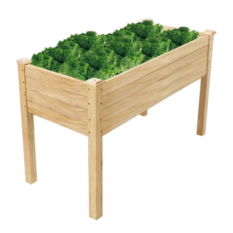 48.5 Inch Elevated Wood Garden Bed With Liner Heavy Duty Planter With Legs For Vegetables Fruits Potatoes Onions And Flowers