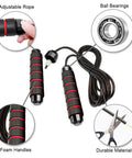 Calorie-Burning Jump Rope For Women, Men, And Kids With Adjustable Length And Ball Bearings For Smooth, Fast Cardio Workouts
