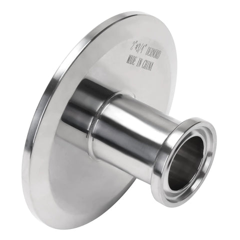 Stainless steel sanitary tri-clamp concentric reducer, 2 in x 1/2 in, 304