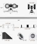 Aluminum Bypass Sliding Closet Door Hardware Set For Two Panels With Finger Pull 60 Inch Track Smooth Quiet Operation Fits Doors 1 3 Eighths Inch Or 1 3 Quarters Inch Thick Supports Up To 150 Lbs Per Panel Easy To Install.