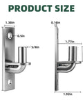 Heavy Duty Wall Mount Gate Hinges Two Pack Built Tough For Farm Gates And Chain Link Fence Gates With Five Eighth Inch Hinge Pin Up To Six Hundred Pound Capacity Screws Included Galvanized Iron Construction, showing dimensions.