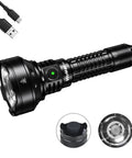 Rechargeable Tactical Flashlight With Buck Regulated Driver 1800LM SFT40 LED Hella Bright Long Throw Torch IP68 Waterproof