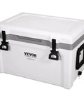 Ultra Light Hard Cooler 52 Qt With Heavy Duty Handle Keeps Ice For Up To Six Days Ideal Ice Chest For Camping Road Trips And Outdoor Adventures 30 Percent Lighter Than Rotomolded Coolers displayed at front angle