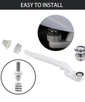 Flexible Bathtub Drain Pipe With Super Sleek Low Profile Flat 1 1/2 Inch P Trap Engineered For Zero Leak Hookups In Freestanding Tub Setups Complete With No Sweat Setup installation components with slip-joint connectors.