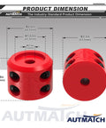 Shock Absorbent Silicone Winch Cable Stopper For Wire And Synthetic Rope Half Inch Compatible Two Pack Red Dimensions