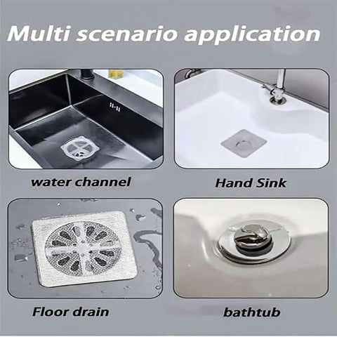 Disposable Shower Drain Hair Catcher Mesh Stickers 10 Pack 4 Inch Peel And Stick Filters For Bathroom Tubs To Trap Pet Fur And Protect Plumbing Pipes Fast