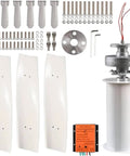 Components of Upgraded 12000W Vertical Axis Wind Turbine Kit with MPPT Controller for 12V 24V 48V 220V Off-Grid Hybrid Systems