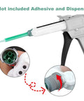 Green mixing nozzle for 50ml resin cartridge in dispenser, 16-element 3.6 inch tip for 1:1 and 2:1 ratios, dual barrel epoxy compatible