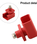 Tough As Nails 200 Amp Lithium Terminal Connector With Threaded Wiring and High Voltage Power Adapter for EV Battery Packs Red view.