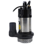 Stallion Grade Stainless Steel Brushless Submersible Pump 24V 440W with black casing for yard and farm use.