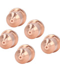 Top Tier Pocreation Plasma Electrode Tip 220819 Brass Consumable For PMX 65 85 105 Cutters shown in a group of five.