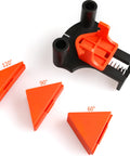 Multi Angle Corner Clamps Set Of Four For Woodworking 60 90 120 Degree Adjustable Spring Clamps shown with three angle indicators