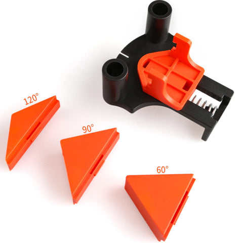 Multi Angle Corner Clamps Set Of Four For Woodworking 60 90 120 Degree Adjustable Spring Clamps shown with three angle indicators