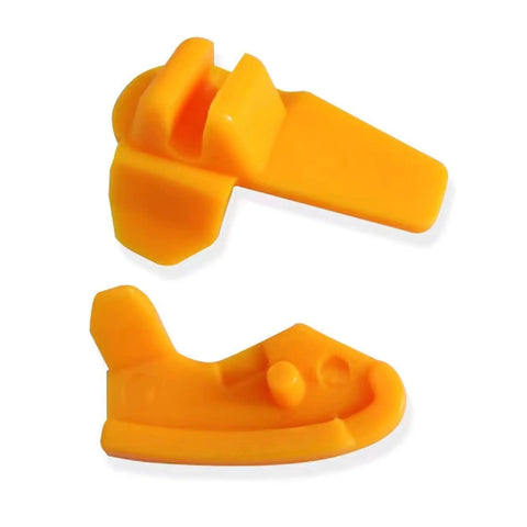 Durable Tire Changer Inserts Kit For Duck Head Mounts Nylon Rim Edge Guards And Plastic Demount Heads 6 Front Upper And 6 Rear Lower Inserts Tire Machine Rim Protector Pack 2 Packs Model 16YKM, showing nylon inserts.