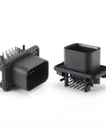 Sick Build Essentials 14 Pin EV ECU Power Connector featuring bomb proof tin plated copper contacts, showing two black plastic housings.
