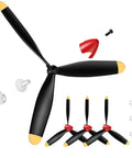 Three Sets Spare RC Plane Propellers 3 Blade Propellers For P40 Fighter RC Plane 76113 Includes Propeller Savers And Adapters Plus Carbon Fiber Nose Cone