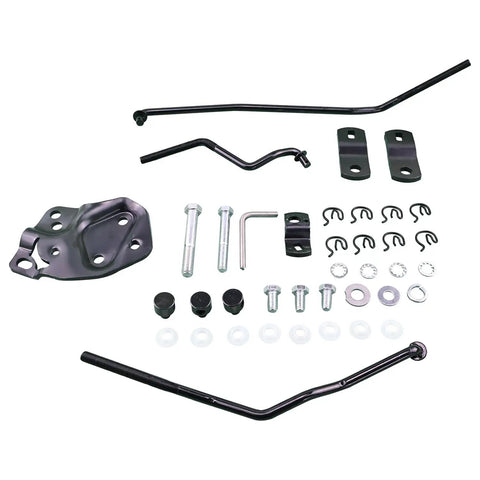 4 Speed Shifter Linkage Kit 3733163 Fits Buick Olds Chevy Impala Skylark Cutlass GTO Lemans Chevelle El Camino 1955 1968 Gearhead Approved GM Muscle Car Upgrade Today, black steel rods and hardware