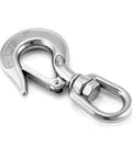 Built Tough Stainless Steel 304 Rotatable Clevis Chain Hook With 360 Degree Swivel, 2000lb Load Capacity, Hoist Slip Hook For Pallet Rack Safety And Lifting Chains, stainless hook