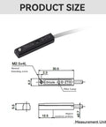 2 Pack D Z73 Magnetic Reed Sensor Proximity Switch For Air Cylinder Induction Switch With Red LED Indicator, 22 mm size diagram