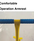 Comfort grip pull handle of No Sweat Heavy Duty Drum Dolly For 55 Gallon Steel Barrels, designed for ease during transport.