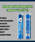 Heavy-Duty Moly Fortified Grease For Chassis And Bearings, 14.1 Oz Cartridge, NLGI 2 GC-LB Lithium Complex EP packaging front and back