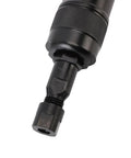 Close-up of the Top Shelf High Speed Air Powered Die Grinder Bad Boy At 24000 Rpm lightweight black chuck for tool attachment.