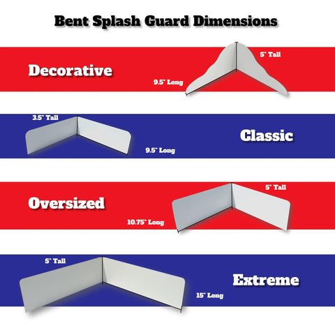 Rain Gutter Valley Splash Guards Set Two Pack Straight Or Bent For Inside Corners And Outside Corners White Finish Premium Aluminum Water Overshoot Shield Includes Screws And One Quarter Inch Bit Driver For Easy Install