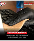 Heavy Duty 5 Mil Nitrile Gloves Latex Free Powder Free Micro Textured Grip For Repair Cleaning Painting And Chemical Work