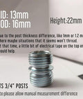 Eight Pack 3/4 Inch Shelf Post Connectors Set Of 8 Heavy Duty Threaded Pole Connectors For Extending Wire Rack Shelving, metal 3/4 inch connector