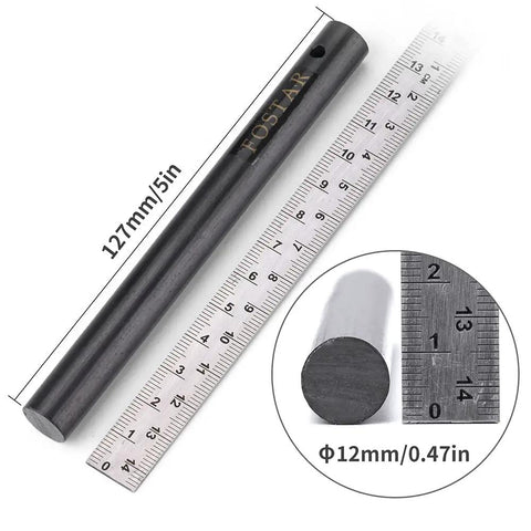 5 Inch Weatherproof Flint Ferro Rod Fire Starter Kit With Whistle And Paracord Lanyard Handle shown with measurement guide