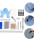 Powerful Windshield Crack Repair Kit For Quick Easy Fixes And Large Area Cracks Tool Set with resin gel and tools