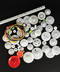 60 Piece Plastic Gear Kit For DC Motors And RC Cars Belt Pulleys Spindle Gears Crown Gears Racks And More DIY Gear Replacement Set