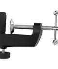 Beefy Aluminum Desk C Clamp Mount For Desk Lamps Black 2.4 Inch Clamp 61mm Heavy Duty Table Mount Easy Adjustable Stable Office And Home Light Fixture Holder, black aluminum clamp with screw