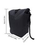Rainproof Bike Rack Pannier Bag With Reflective Strips And Buckle, Adjustable Straps; dimensions 15.35x11.69x3.66 inches.