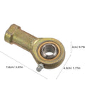Close-up of 14 MM female rod end ball joint, part of 2 Pack Rig Ready Rod End Bearings for ATV and Go Kart use.