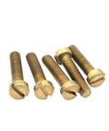Top Shelf Brass Slotted Cheese Head Screw Pack Metric Sizes M2 Through M8, solid round drive machine fasteners.