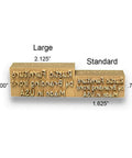 Custom Electric Branding Iron With Personalized Text Large Size Engraved In USA for Wood Leather And Craft Projects showing size comparison