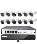 Top Shelf 16 Channel 4K Security Camera Kit With Smooth 5X Optical Zoom And Badass Exir Illumination For Flawless Zero Lux Footage Plus Ai Autofocus. Twelve rugged cameras and recording console.