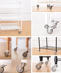 Rubber Caster Wheel Set Of 4 For Furniture And Trolleys, 1.5 Inch Wheels With 5/16 X 1.5 Inch Stems installed on carts