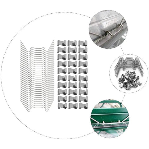100 Pcs Greenhouse Glazing Clips W Type And Z Type Leaf Spring Wire Pane Fixing Clips For Garden Glass Repair And Windproof Greenhouse Maintenance Kit With Durable Easy Fit Clamps For Quick Fixes