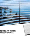 Tough As Nails Shutter Tilt Rod Staples Heavy Gauge Steel Window Repair Hardware Kit with steel blinds showcased.