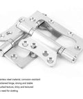 Stainless Steel Silent Hinge For Home Wood Doors No Slotting Needed Easy Install Heavy Duty Load Bearing For Furniture Hardware Fitting 10.2 Cm Rust Resistant Built To Last