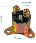 Starter Solenoid Relay For Predator 420cc Engine And Honda GX Series GX390 GX340 GX240 GX270 8HP 9HP 11HP 13HP Generators And 188F 190F Motors Replacement Electrical Component For Easy Starts, showing dimensions