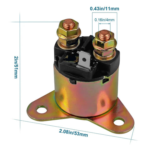 Starter Solenoid Relay For Predator 420cc Engine And Honda GX Series GX390 GX340 GX240 GX270 8HP 9HP 11HP 13HP Generators And 188F 190F Motors Replacement Electrical Component For Easy Starts, showing dimensions