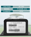 Premium Built Tough Heavy Duty 48 Volt 325 Amp Electric Motor Controller Compatible With G16 And G16E Systems 1996 Through 2002 Black 1204M Knockout Throttle Driver Module with specs on label