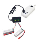 Two Pack 2S 7.4V 600mAh Li-Ion Batteries With 2in1 Charger For XK A280 A160 A300 RC Aircraft And Fixed-Wing Gliders, Drones