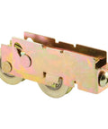 One And A Quarter Inch Steel Sliding Door Tandem Roller Assembly With F-Tab For Patio Doors, Concave Rollers, Ball Bearing, Stamped Steel